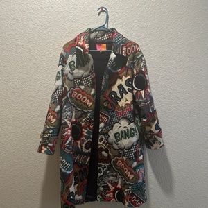 Vilagallo button down comic book coat